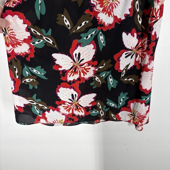 Cabi Women Size S Colorful Floral Print Sleeveless Hibiscus Blouse Style 5542 - Picture 3 of 9